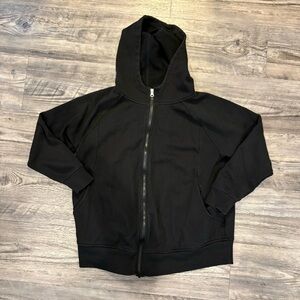 Time and True Maternity Black Zip Up Hoodie - Large